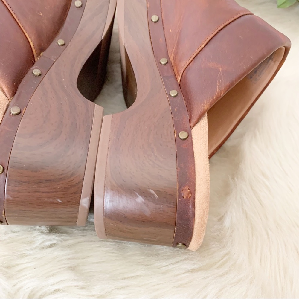 Vionic Kacie Brown Leather Clog Size 8 Wide - Picture 8 of 11